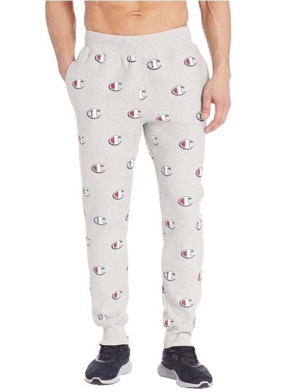 Champion Reverse Weave Script Allover Print Logo Jogger Sweatpants